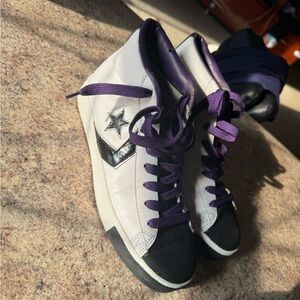 Converse unisex High-Top Sneakers - White and Purple